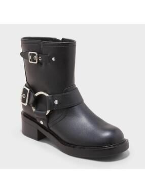 Women's Connor Harness Buckle Ankle Boots - Universal Thread Black 11